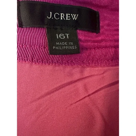 J Crew Patch Pocket Mini Skirt Double Serge Wool Barbie Bright Fuchsia 16T Tall - Picture 8 of 10